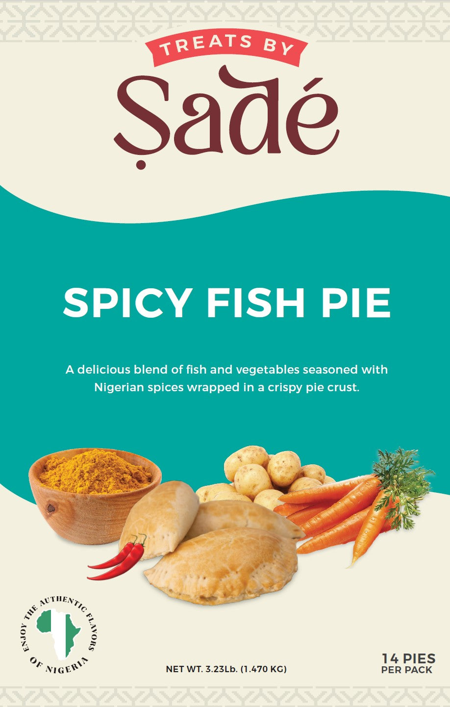 Spicy Fish Sade's Pie  (14-Pies or 4-Pies)